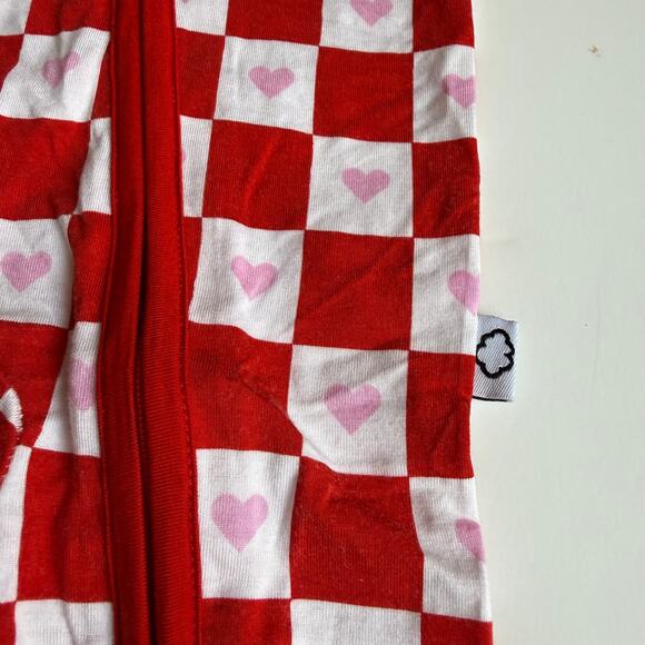 Dream Big Little Co Checkers & Hearts Dream Romper Sleeper 0-3 Months - Picture 5 of 11